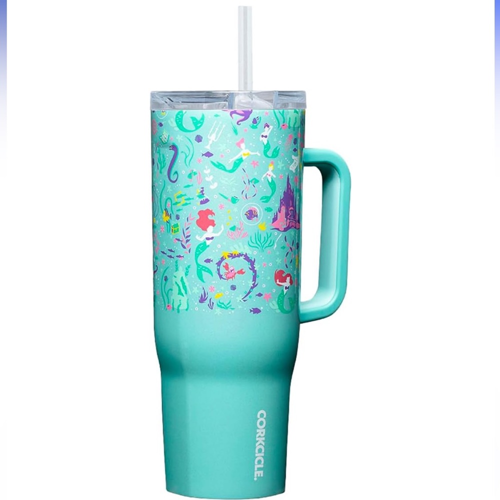 Corkcicle X Disney princess cruiser 40 oz tumbler Ariel NWT